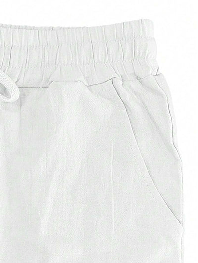 Pantalon léger en lin avec cordon