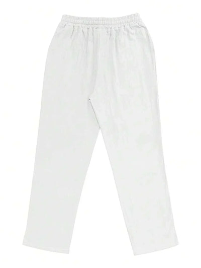 Pantalon léger en lin avec cordon
