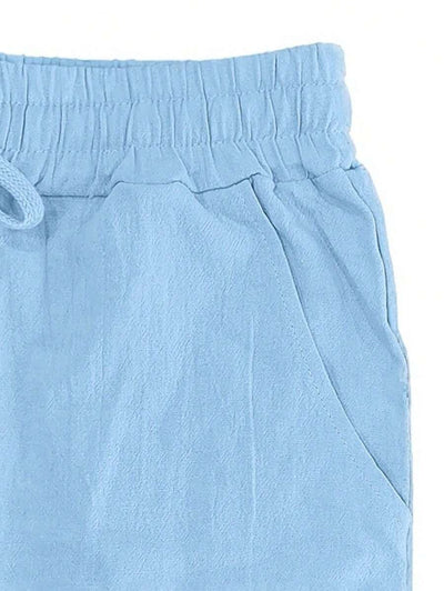Pantalon léger en lin avec cordon