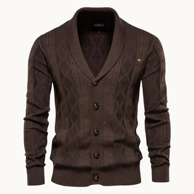 Cardigan pur hommes avec boutons