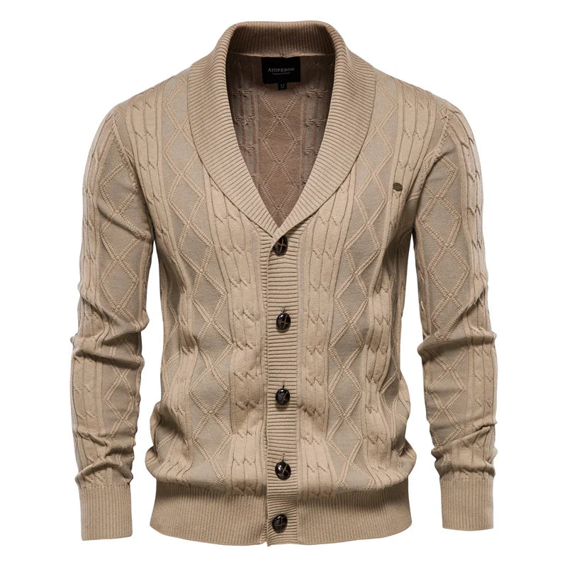 Cardigan pur hommes avec boutons