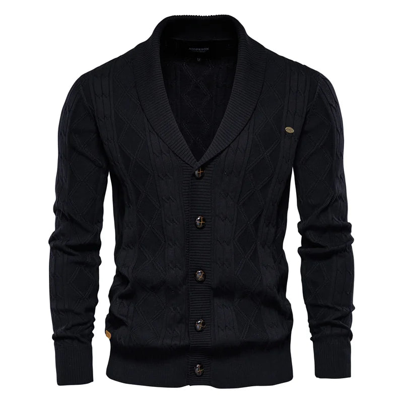 Cardigan pur hommes avec boutons