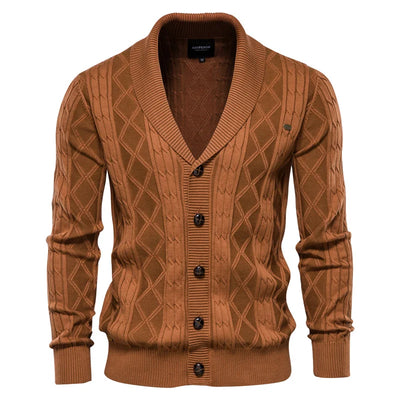 Cardigan pur hommes avec boutons