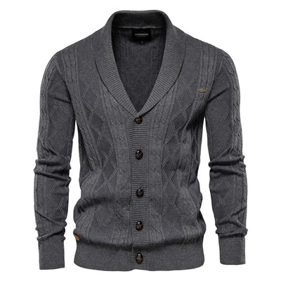 Cardigan pur hommes avec boutons