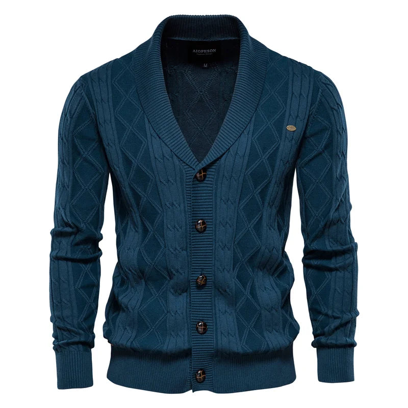 Cardigan pur hommes avec boutons