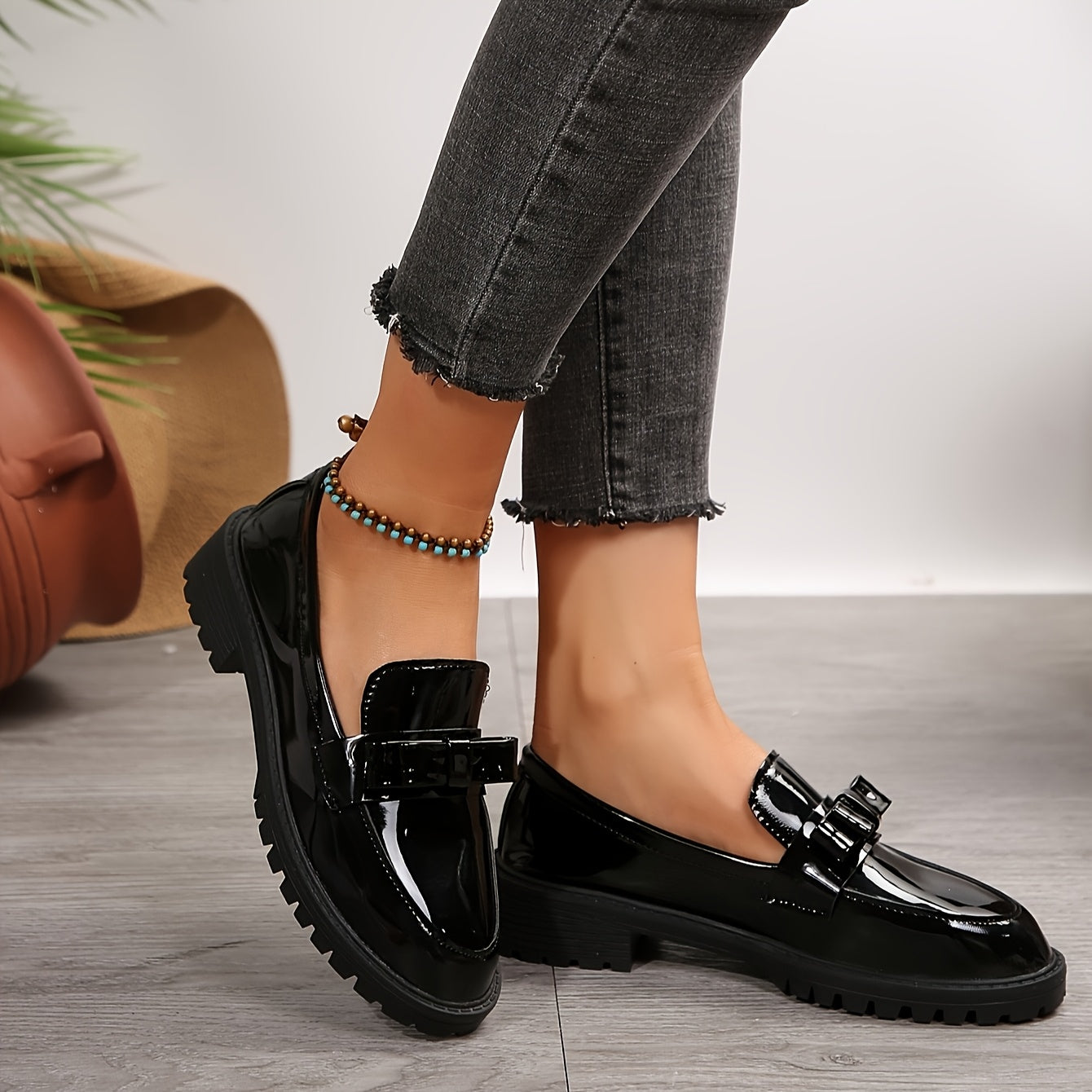 Claudine™ – Mocassins vernis à semelle stable et confort longue durée