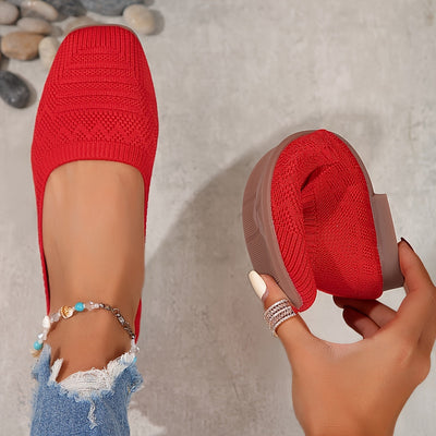 Élégance Noire - Ballerines Tissu Tissé Confort