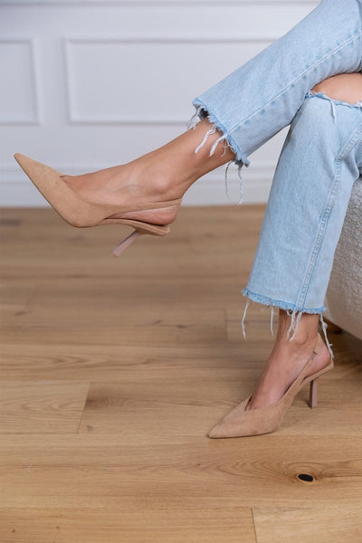 Marlena™ | Escarpins slingback nude à talon fin
